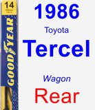 Rear Wiper Blade for 1986 Toyota Tercel - Premium