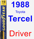 Driver Wiper Blade for 1988 Toyota Tercel - Premium