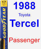 Passenger Wiper Blade for 1988 Toyota Tercel - Premium