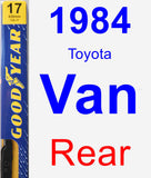 Rear Wiper Blade for 1984 Toyota Van - Premium