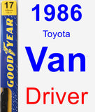 Driver Wiper Blade for 1986 Toyota Van - Premium