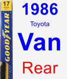 Rear Wiper Blade for 1986 Toyota Van - Premium