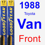 Front Wiper Blade Pack for 1988 Toyota Van - Premium