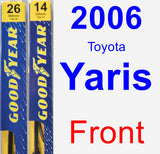 Front Wiper Blade Pack for 2006 Toyota Yaris - Premium