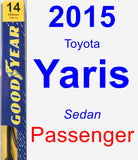 Passenger Wiper Blade for 2015 Toyota Yaris - Premium