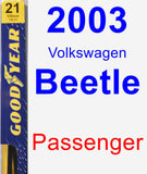 Passenger Wiper Blade for 2003 Volkswagen Beetle - Premium