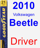 Driver Wiper Blade for 2010 Volkswagen Beetle - Premium