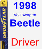 Driver Wiper Blade for 1998 Volkswagen Beetle - Premium