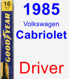 Driver Wiper Blade for 1985 Volkswagen Cabriolet - Premium