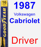 Driver Wiper Blade for 1987 Volkswagen Cabriolet - Premium