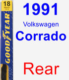 Rear Wiper Blade for 1991 Volkswagen Corrado - Premium