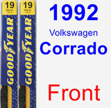 Front Wiper Blade Pack for 1992 Volkswagen Corrado - Premium