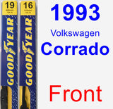 Front Wiper Blade Pack for 1993 Volkswagen Corrado - Premium