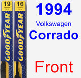 Front Wiper Blade Pack for 1994 Volkswagen Corrado - Premium