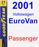 Passenger Wiper Blade for 2001 Volkswagen EuroVan - Premium