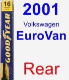 Rear Wiper Blade for 2001 Volkswagen EuroVan - Premium