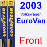 Front Wiper Blade Pack for 2003 Volkswagen EuroVan - Premium