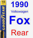 Rear Wiper Blade for 1990 Volkswagen Fox - Premium