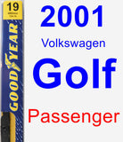 Passenger Wiper Blade for 2001 Volkswagen Golf - Premium