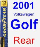 Rear Wiper Blade for 2001 Volkswagen Golf - Premium