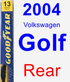 Rear Wiper Blade for 2004 Volkswagen Golf - Premium