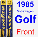 Front Wiper Blade Pack for 1985 Volkswagen Golf - Premium