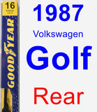 Rear Wiper Blade for 1987 Volkswagen Golf - Premium