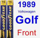 Front Wiper Blade Pack for 1989 Volkswagen Golf - Premium