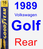 Rear Wiper Blade for 1989 Volkswagen Golf - Premium