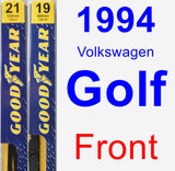 Front Wiper Blade Pack for 1994 Volkswagen Golf - Premium