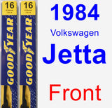 Front Wiper Blade Pack for 1984 Volkswagen Jetta - Premium