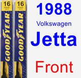 Front Wiper Blade Pack for 1988 Volkswagen Jetta - Premium