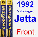 Front Wiper Blade Pack for 1992 Volkswagen Jetta - Premium