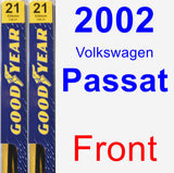 Front Wiper Blade Pack for 2002 Volkswagen Passat - Premium