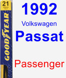 Passenger Wiper Blade for 1992 Volkswagen Passat - Premium