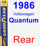 Rear Wiper Blade for 1986 Volkswagen Quantum - Premium