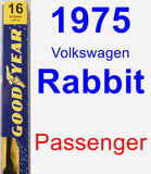 Passenger Wiper Blade for 1975 Volkswagen Rabbit - Premium