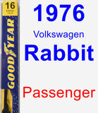 Passenger Wiper Blade for 1976 Volkswagen Rabbit - Premium