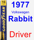 Driver Wiper Blade for 1977 Volkswagen Rabbit - Premium