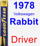 Driver Wiper Blade for 1978 Volkswagen Rabbit - Premium