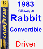 Driver Wiper Blade for 1983 Volkswagen Rabbit Convertible - Premium