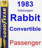 Passenger Wiper Blade for 1983 Volkswagen Rabbit Convertible - Premium