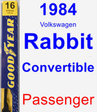 Passenger Wiper Blade for 1984 Volkswagen Rabbit Convertible - Premium