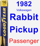 Passenger Wiper Blade for 1982 Volkswagen Rabbit Pickup - Premium