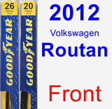 Front Wiper Blade Pack for 2012 Volkswagen Routan - Premium