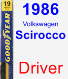 Driver Wiper Blade for 1986 Volkswagen Scirocco - Premium