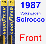 Front Wiper Blade Pack for 1987 Volkswagen Scirocco - Premium