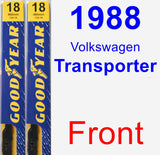 Front Wiper Blade Pack for 1988 Volkswagen Transporter - Premium