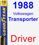 Driver Wiper Blade for 1988 Volkswagen Transporter - Premium