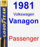 Passenger Wiper Blade for 1981 Volkswagen Vanagon - Premium